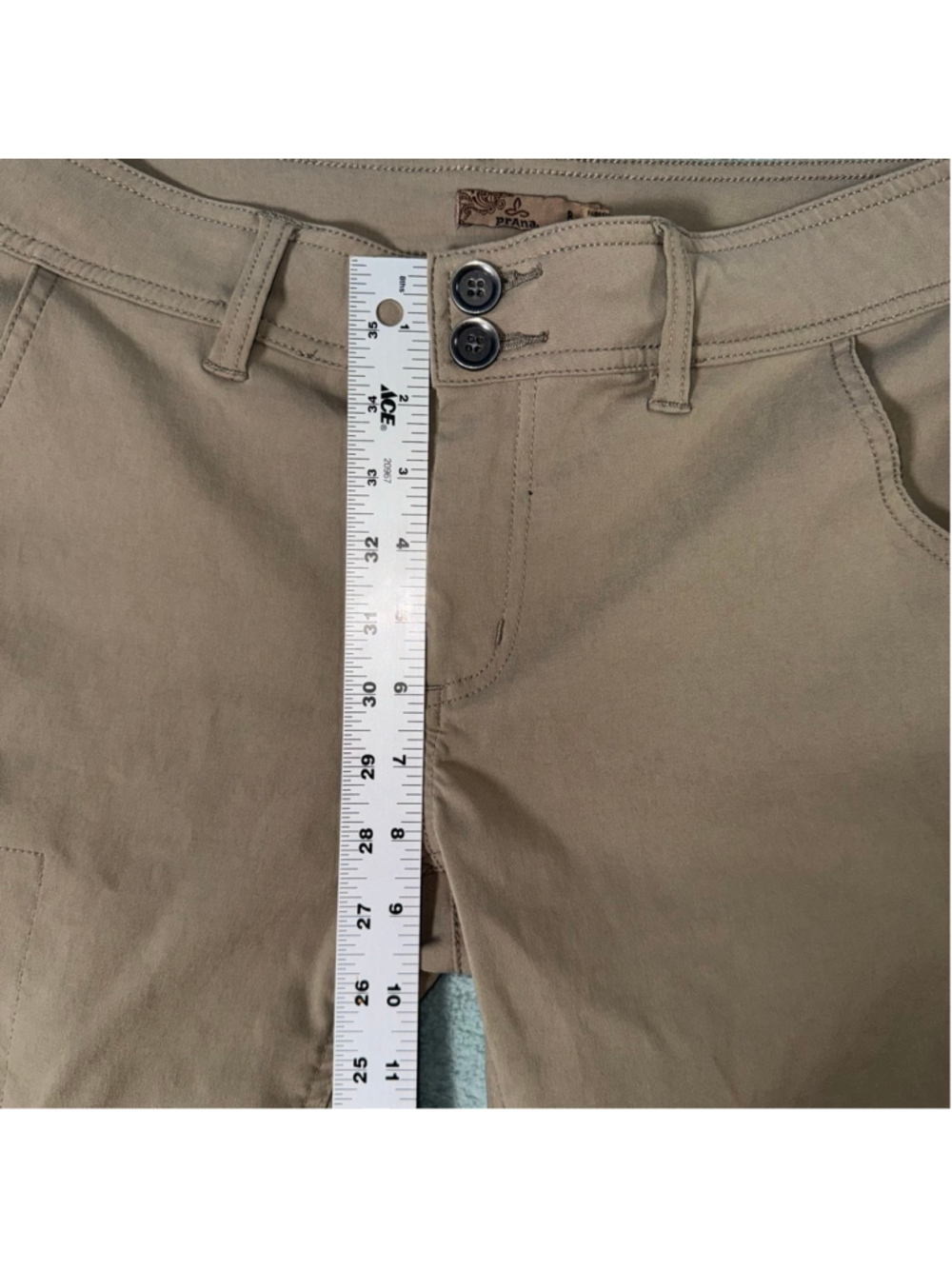 Prana Halle Pant Hiking Outdoor Tan Standard Fit Stretch Boot Size 8 Gorpcore - Picture 9 of 15